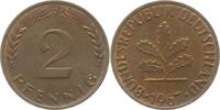 Münzen der Bundesrepublik Deutschland 2 Pfennig Mark 1945-2001. -