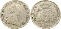 Sachsen-Albertinische Linie 2/3 Taler 1766 Friedrich August III. 1763-1806. VF-