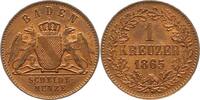 Baden-Durlach Kreuzer Friedrich I. 1852-1907. -