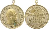 Personenmedaillen Tragbare versilberte Bronzemedaille Bismarck, Otto von *1815, +1898. -