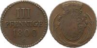 Sachsen-Albertinische Linie 3 Pfennig Friedrich August III. 1763-1806. -