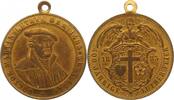 Reformation Nürnberg. Tragbare Bronzemedaille 1 400. Geburtstag von Martin Luther 1883. -