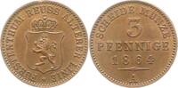 Reuss-ältere Linie 3 Pfennig Heinrich XXII. 1859-1902. -