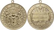 Nürnberg-Stadt Tragbare, versilberte Bronzemedaille Rechenpfennige. -