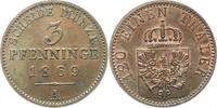 Brandenburg-Preußen 3 Pfennig Wilhelm I. 1861-1888. -