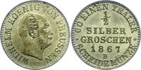 Brandenburg-Preußen 1/2 Silbergroschen Wilhelm I. 1861-1888. -
