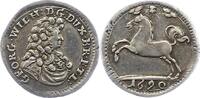 Braunschweig-Lüneburg-Celle Silberabschlag vom 1/2 Dukaten Georg Wilhelm 1665-1705. -
