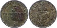 Brandenburg-Preußen 3 Pfennig Wilhelm I. 1861-1888. -