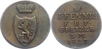 Reuss-ältere Linie 3 Pfennig Heinrich XIX. 1817-1836. -