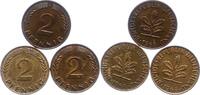 Münzen der Bundesrepublik Deutschland 2 Pfennig Mark 1945-2001. -