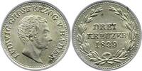 Baden-Durlach 3 Kreuzer Ludwig 1818-1830. -