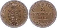 Sachsen-Albertinische Linie 2 Pfennig Johann 1854-1873. -