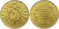 Brandenburg-Preußen Vergoldete Bronzemedaille Wilhelm I. 1861-1888. -