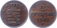 Sachsen-Albertinische Linie 2 Pfennig Friedrich August II. 1836-1854. -