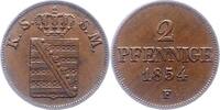 Sachsen-Albertinische Linie 2 Pfennig Friedrich August II. 1836-1854. -