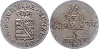 Sachsen-Albertinische Linie 1/2 Neugroschen Friedrich August II. 1836-1854. -