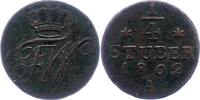 Brandenburg-Preußen 1/4 Stüber 1 Friedrich Wilhelm III. 1797-1840. -