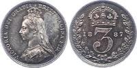 Großbritannien Threepence Victoria 1837-1901. -