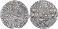 Polen 3 Gröscher 1 Sigismund III. 1587-1632. -