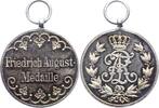 Sachsen-Albertinische Linie Silbermedaille Friedrich August III. 1904-1918. -