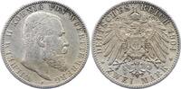 Württemberg 2 Mark Wilhelm II. 1891-1918. -