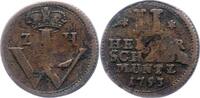 Hessen-Kassel 2 Heller Wilhelm VIII. 1751-1760. -