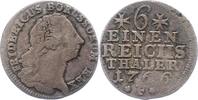 Brandenburg-Preußen 1/6 Taler Friedrich II. 1740-1786. -