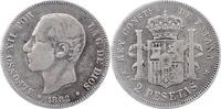 Spanien 2 Pesetas Alfons XII. 1874-1885. -