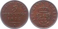 Brandenburg-Preußen 3 Pfennig Wilhelm I. 1861-1888. -