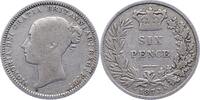 Großbritannien Sixpence Victoria 1837-1901. -