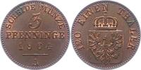 Brandenburg-Preußen 3 Pfennig Wilhelm I. 1861-1888. -