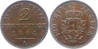 Brandenburg-Preußen 2 Pfennig Wilhelm I. 1861-1888. -