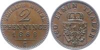 Brandenburg-Preußen 2 Pfennig Wilhelm I. 1861-1888. -
