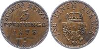 Brandenburg-Preußen 3 Pfennig Wilhelm I. 1861-1888. -