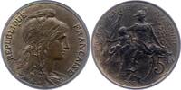 Frankreich 5 Centimes Dritte Republik 1870-1940. -