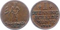 Braunschweig-Calenberg-Hannover Pfennig Georg II. 1727-1760. -