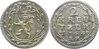 Hessen-Darmstadt 2 Kreuzer Ludwig VIII. 1739-1768. -