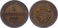Sachsen-Albertinische Linie 5 Pfennig Johann 1854-1873. -