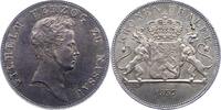 Nassau Kronentaler 1837 Wilhelm 1816-1839. Schöne Patina. Leichte Schrötlingsfehler, EF
