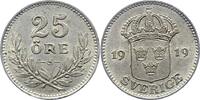 Schweden 25 Öre 1 Gustaf V. 1907-1950. -
