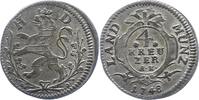 Hessen-Darmstadt 4 Kreuzer Ludwig VIII. 1739-1768. -