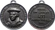 Reformation Dänische Eisengussmedaille 1 400. Geburtstag von Martin Luther 1883. Originalöse. EF