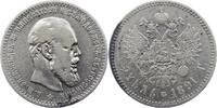 Rubel 1891 Russland Alexander III. 1881-1894. Fast sehr schön
