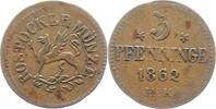 Mecklenburg-Rostock, Stadt 3 Pfennig -