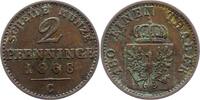 Brandenburg-Preußen 2 Pfennig Wilhelm I. 1861-1888. -