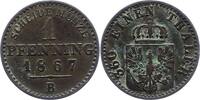 Brandenburg-Preußen Pfennig Wilhelm I. 1861-1888. -
