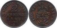 Brandenburg-Preußen 2 Pfennig Wilhelm I. 1861-1888. -