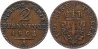 Brandenburg-Preußen 2 Pfennig Wilhelm I. 1861-1888. -