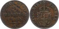 Brandenburg-Preußen 3 Pfennig Wilhelm I. 1861-1888. -