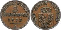 Brandenburg-Preußen 3 Pfennig Wilhelm I. 1861-1888. -